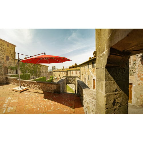 Glatz Sombrano S+ parasol stof 461 taupe geanodiseerd aluminium frame