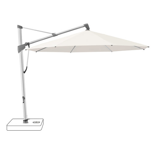 Glatz Sombrano S+ parasol stof 453 vanille geanodiseerd aluminium frame Glatz Sombrano S+ parasol stof 453 vanille geanodiseerd aluminium frame