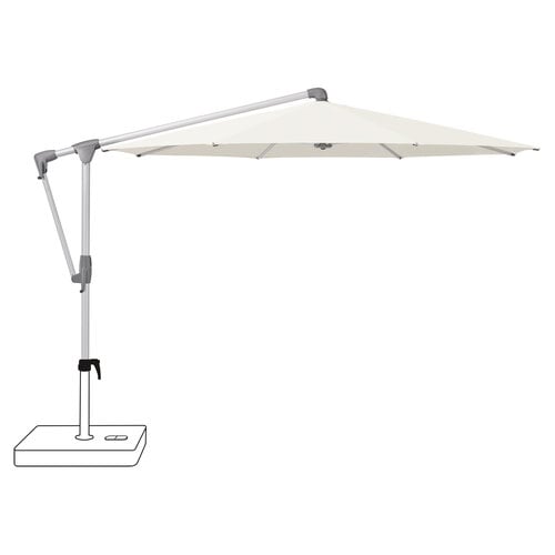 Glatz Sunwing casa parasol frame geanodiseerd aluminium stof 158 off-white Glatz Sunwing casa parasol frame geanodiseerd aluminium stof 158 off-white