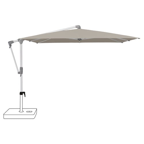 Glatz Sunwing casa parasol frame geanodiseerd aluminium stof 151 ash Glatz Sunwing casa parasol frame geanodiseerd aluminium stof 151 ash