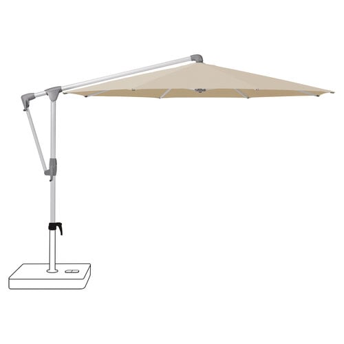 Glatz Sunwing casa parasol frame geanodiseerd aluminium stof 422 cream Glatz Sunwing casa parasol frame geanodiseerd aluminium stof 422 cream