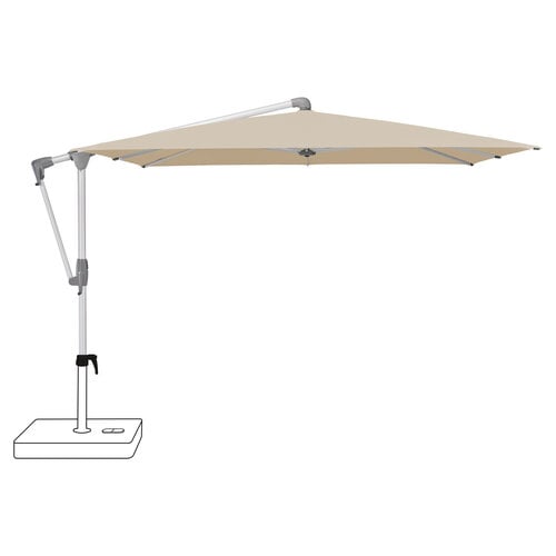 Glatz Sunwing casa parasol frame geanodiseerd aluminium stof 422 cream
