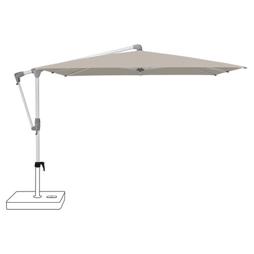 Glatz Sombrano S+ parasol stof 686 urban clay geanodiseerd aluminium frame