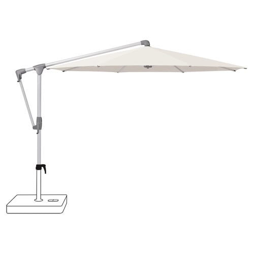 Glatz Sunwing casa parasol frame geanodiseerd aluminium stof 453 vanilla