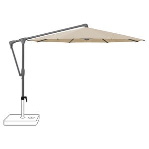 Glatz Sunwing casa parasol frame anthraciet stof 422 cream Glatz Sunwing casa parasol frame anthraciet stof 422 cream