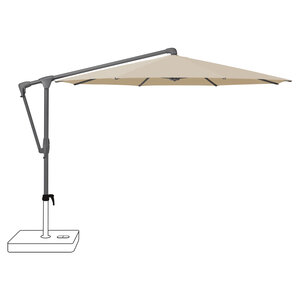 Glatz Sunwing casa zweefparasol frame anthraciet stofklasse 4 cream (422) Glatz Sunwing casa zweefparasol frame anthraciet stofklasse 4 cream (422)