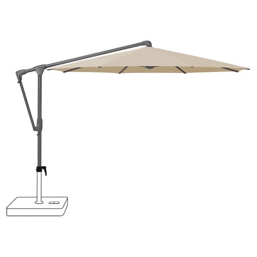 Glatz Sunwing casa parasol frame anthraciet stof 422 cream Glatz Sunwing casa parasol frame anthraciet stof 422 cream