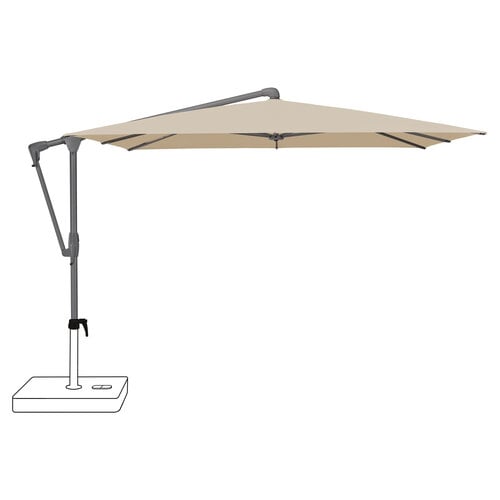 Glatz Sunwing casa parasol frame anthraciet stof 422 cream