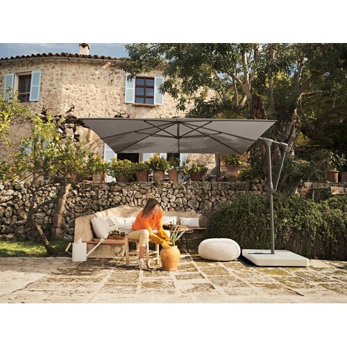 Glatz Sunwing casa parasol frame anthraciet stof 461 taupe
