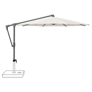 Glatz Sunwing casa zweefparasol frame anthraciet stofklasse 4 vanilla (453)