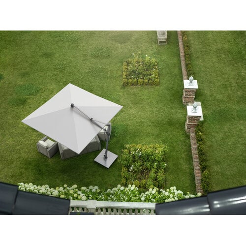 Glatz Sombrano S+ parasol stof 686 urban clay geanodiseerd aluminium frame