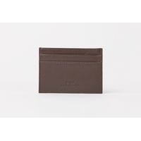 Mark kaarthouder - soft grain leder chocolate
