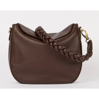 Lana handtas - soft grain leder chocolate