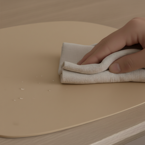 Vacavaliente SRL Ruca placemat steenvorm almond recycl. leer Vacavaliente SRL Ruca placemat steenvorm almond recycl. leer