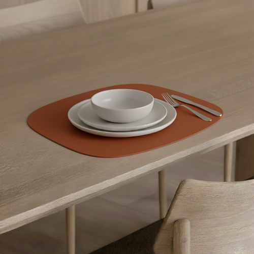 Vacavaliente SRL Ruca placemat steenvorm Matone recycl. leer Vacavaliente SRL Ruca placemat steenvorm Matone recycl. leer