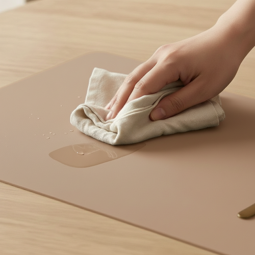 Vacavaliente SRL Ruca set de table rectangulaire Nut en cuir recyclé