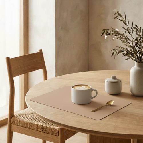 Vacavaliente SRL Ruca set de table rectangulaire Nut en cuir recyclé