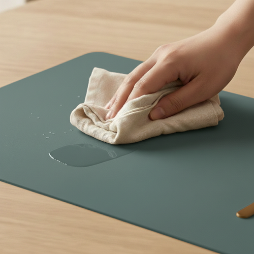Vacavaliente SRL Ruca placemat rechthoekig eucalyptus groen recycl. leer Vacavaliente SRL Ruca placemat rechthoekig eucalyptus groen recycl. leer