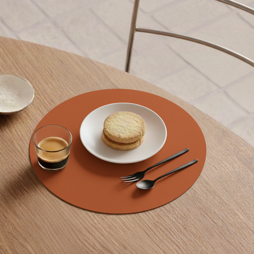 Vacavaliente SRL Ruca placemat rond matone recycl. leer Vacavaliente SRL Ruca placemat rond matone recycl. leer