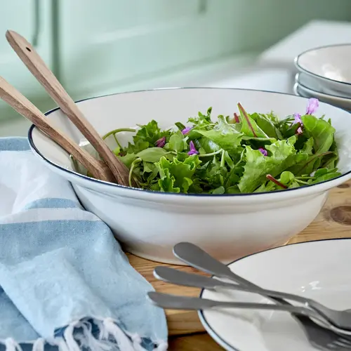 COSTA NOVA Beja saladekom wit blauw