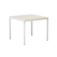 Four tuintafel muted white - shell ceramic top