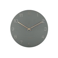 Charm wandklok engraved numbers jungle green