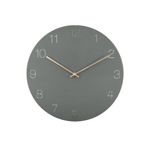 Karlsson Charm wandklok engraved numbers jungle green Karlsson Charm wandklok engraved numbers jungle green