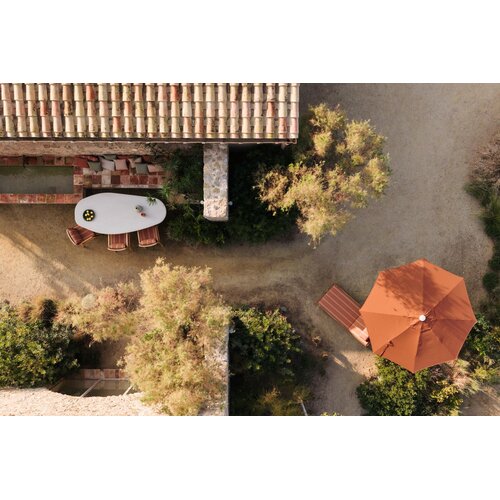Jardinico Amalfi parasol A12 alu teak doek C310 amber Jardinico Amalfi parasol A12 alu teak doek C310 amber