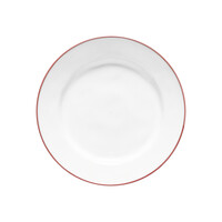 Beja assiette plate blanche rouge 28 cm
