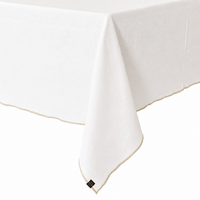 Nappe Corte blanche en lin et coton 350 x 160 cm