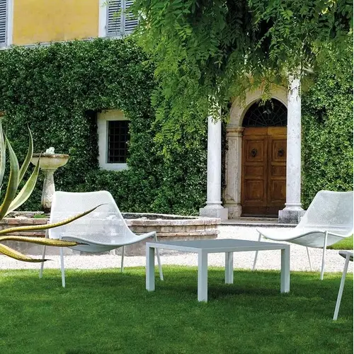 Emu Round loungestoel tuin Wit - TOONZAALMODEL
