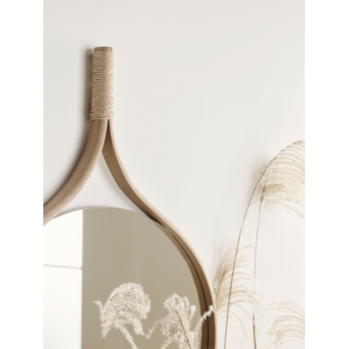 Bolia Racquet spiegel rond gezeept eiken 70 x H 101 - TOONZAALMODEL