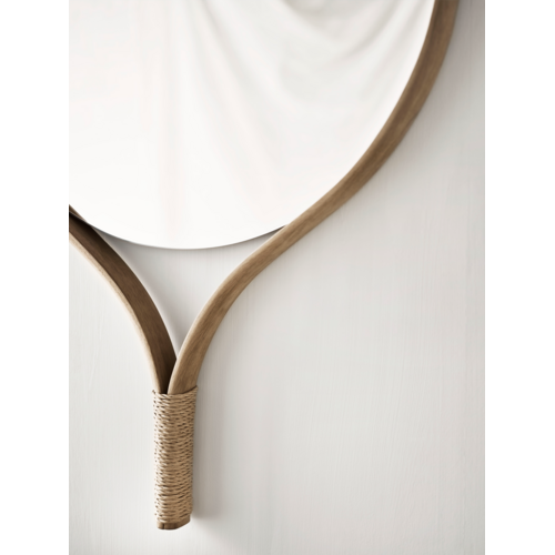 Bolia Racquet spiegel rond gezeept eiken 70 x H 101 - TOONZAALMODEL