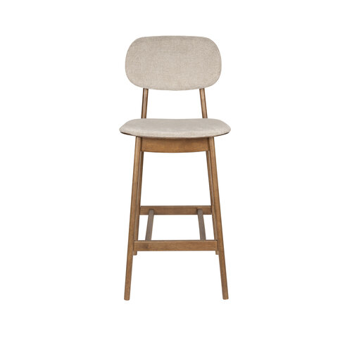 Dutchbone Marais barstoel walnoot/beige ZH 68 Dutchbone Marais barstoel walnoot/beige ZH 68