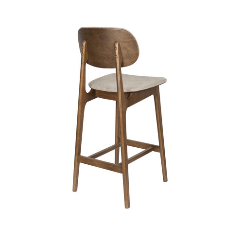 Dutchbone Marais barstoel walnoot/beige ZH 68 Dutchbone Marais barstoel walnoot/beige ZH 68