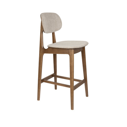 Dutchbone Marais barstoel walnoot/beige ZH 68 Dutchbone Marais barstoel walnoot/beige ZH 68