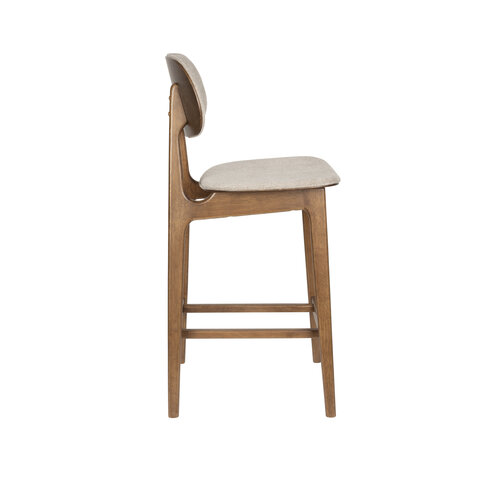 Dutchbone Marais barstoel walnoot/beige ZH 68 Dutchbone Marais barstoel walnoot/beige ZH 68