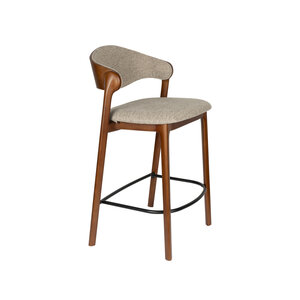 Dutchbone Tabouret de comptoir Babington noyer Dutchbone Tabouret de comptoir Babington noyer