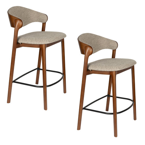 Dutchbone Babington counterstoel walnoot Dutchbone Babington counterstoel walnoot