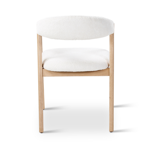 Castle Line Chaise de salle à manger Jana en chêne naturel et tissu cream