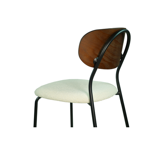 Paul Rogers Oona eetkamerstoel - zwart frame - gerookte walnoot rug - stof ACT-02 Ascot Pearl - TOONZAALMODEL Paul Rogers Oona eetkamerstoel - zwart frame - gerookte walnoot rug - stof ACT-02 Ascot Pearl - TOONZAALMODEL
