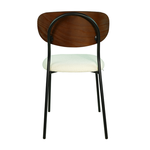 Paul Rogers Oona eetkamerstoel - zwart frame - gerookte walnoot rug - stof ACT-02 Ascot Pearl - TOONZAALMODEL Paul Rogers Oona eetkamerstoel - zwart frame - gerookte walnoot rug - stof ACT-02 Ascot Pearl - TOONZAALMODEL
