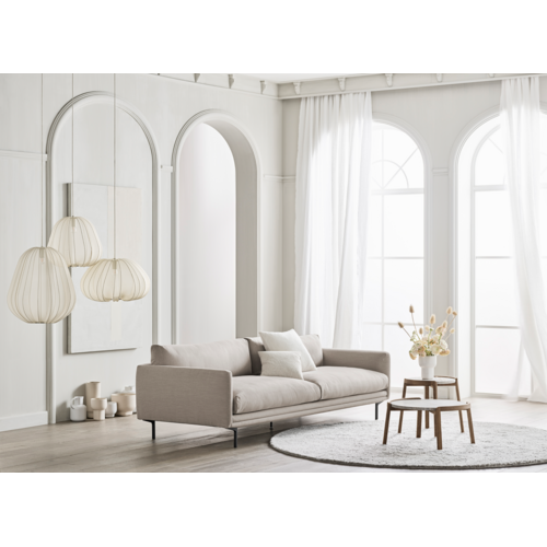 Bolia Mix salontafel eik natuur geolied marmer bruin Ø 46 x H 35 Bolia Mix salontafel eik natuur geolied marmer bruin Ø 46 x H 35