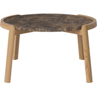 Mix salontafel eik natuur geolied marmer bruin Ø 65 x H 42