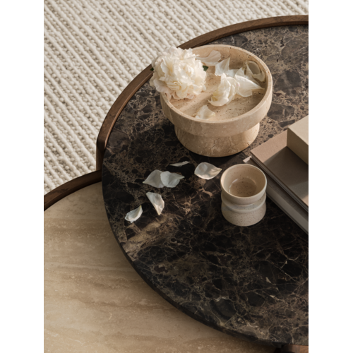 Bolia Mix salontafel ovaal eik natuur geolied bruin marmer L 95 x B 61 x H35 Bolia Mix salontafel ovaal eik natuur geolied bruin marmer L 95 x B 61 x H35