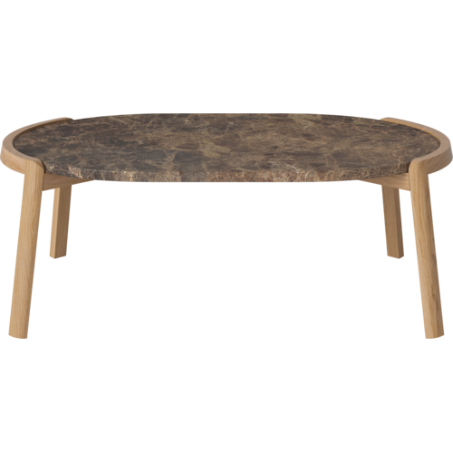 Bolia Mix salontafel ovaal eik natuur geolied bruin marmer L 95 x B 61 x H35 Bolia Mix salontafel ovaal eik natuur geolied bruin marmer L 95 x B 61 x H35
