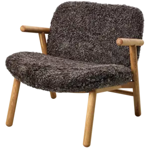 Bolia Fauteuil Cosh dossier bas – tissu Vella brun foncé
