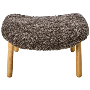 Bolia Pouf Cosh – peau lainée Vella brun foncé