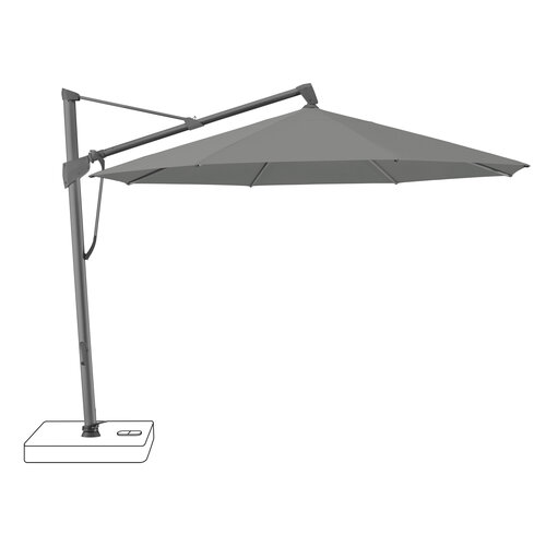 Glatz Sombrano S+ zweefparasol antraciet frame stofklasse 2 Stone Grey 157 Glatz Sombrano S+ zweefparasol antraciet frame stofklasse 2 Stone Grey 157