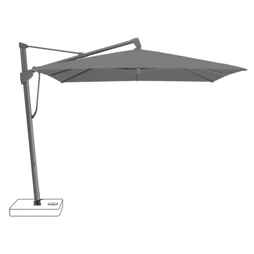 Glatz Sombrano S+ zweefparasol antraciet frame stofklasse 2 Stone Grey 157 Glatz Sombrano S+ zweefparasol antraciet frame stofklasse 2 Stone Grey 157